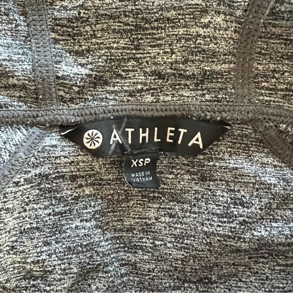 Athleta Baja Heather Grey Zip Hoodie Size XSP - Picture 5 of 10